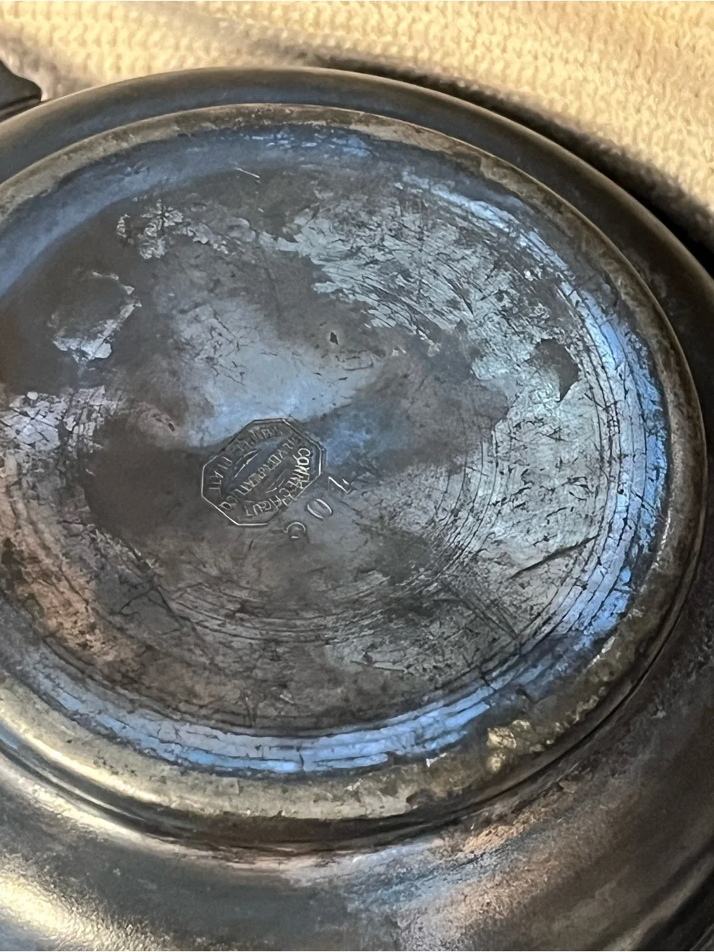 Antique Silver Plate Butter/Caviar serving dish. 3 piece from late 1800s